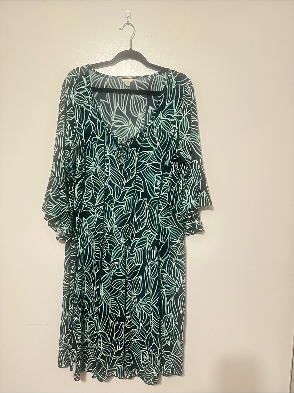 Plus Size Cato Fashion Leafy Dress